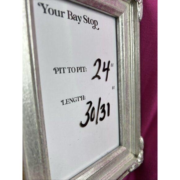 LOGO Lori Goldstein Women's Tunic Top 1X Solid Pink Long Sleeves Pocket Stretch - Picture 6 of 7